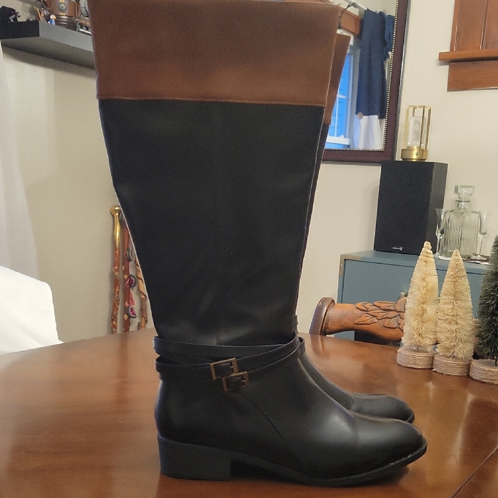 Black and Brown Women's Tall Boots